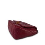 20A Red Lambskin Quilted 19 Flap Small Mixed Hardware - Image 4
