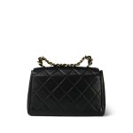 Black Lambskin Quilted Double Chain Top Handle GHW - Image 2