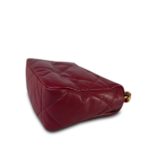 20A Red Lambskin Quilted 19 Flap Small Mixed Hardware - Image 7