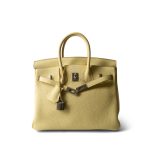 Birkin 25 Jaune Poussin Togo Palladium Plated Z Stamp - Image 6