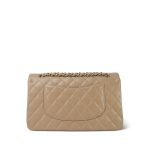 22A Dark Beige Quilted Caviar Classic Flap Medium LGHW - Image 13
