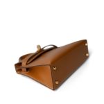 Mini Kelly Sellier Natural Sable Butler Calfskin Gold Plated Y Stamp - Image 8