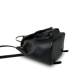 24P Black Lambskin Leather Duma Backpack Small Light Gold Hardware - Image 9