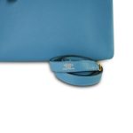 Kelly 28 Retourne Bleu Izmir Turquoise Veau Togo Gold Plated R Square Stamp - Image 20