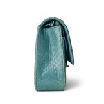 Turquoise Python Medium Classic Double Flap - Image 2