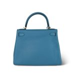 Kelly 28 Retourne Bleu Izmir Turquoise Veau Togo Gold Plated R Square Stamp - Image 8