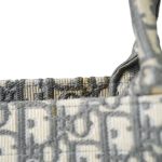 Dior Ecru and Gray Dior Oblique Embroidery Book Tote Large - Image 6