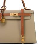 Kelly Sellier 25 Bi-Color Horseshoe (HSS) Trench/Gold Veau Epsom Gold Plated Y Stamp - Image 5