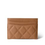 23P Caramel Caviar Quilted Classic Card Holder - Image 6