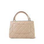 Beige/ Nude Lambskin Quilted Small Trendy CC Light Gold Hardware - Image 3