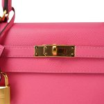 Kelly 25 Rose Azalée Veau Epsom Gold Plated C Stamp - Image 15