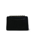Black Velvet Mademoiselle Jumbo Single Flap Gold Hardware - Image 3