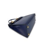 Kelly Sellier 28 Bleu Saphir Box Calfskin Gold Plated Y Circle Stamp - Image 15