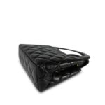 24A Black Shiny Aged Calfskin Quilted Nano Kelly Shopper Aged Gold Hardware - Image 8