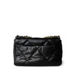 20S Black Goatskin Quilted 19 Flap Small MHW - Image 3