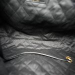Black Calfskin Quilted 22 Hobo Bag Medium Aged Gold Hardware - Image 15