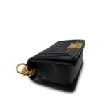 Black Boy Bag Lambskin Quilted Small Aged Gold Hardware - Image 7