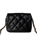 Black Lambskin Quilted Coco Love Flap Bag - Image 5