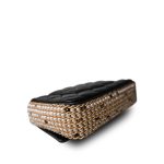 Black Lambskin Quilted Mini River of Pearls Flap Bag Aged Gold Hardware - Image 10