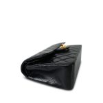 Black Lambskin Quilted Classic Flap Small Gold Hardware - Image 5