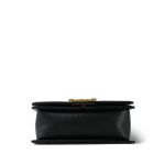 Black Caviar Quilted Boy Bag Small Aged Gold Hardware - Image 3