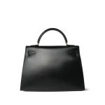Kelly 32 Black Box Calfskin Gold Plated [C] Stamp - Image 10
