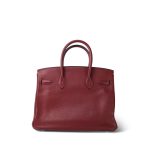 Birkin 30 Rouge H Togo Gold Plated J Square Stamp - Image 3