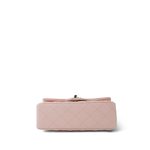Light Pink Lambskin Quilted Mini Rectangular Flap Light Gold Hardware - Image 4