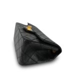 22A Black Crumpled Calfskin Quilted Reissue 2.55 224 Aged Gold Hardware - Image 6