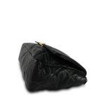 20S Black Goatskin Quilted Maxi 19 Flap Mixed Hardware - Image 6