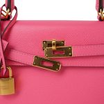 Kelly 25 Rose Azalée Veau Epsom Gold Plated C Stamp - Image 16