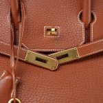 Birkin 35 Brown Veau Togo Gold Plated D Square Stamp - Image 5