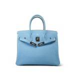 Birkin 30 Candy Celeste Mykonos? Epsom Palladium Plated O Square Stamp - Image 4