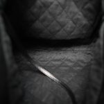 24P Black Crumpled Calfskin Quilted 22 Hobo Bag Medium Aged Gold Hardware - Image 17