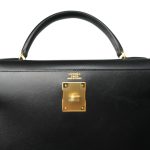 Kelly 32 Black Box Calfskin Gold Plated [C] Stamp - Image 13