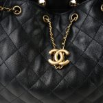 Black Caviar Quilted 25 Bag Large Aged Gold Hardware - Image 2