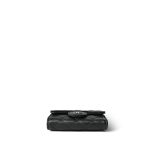 21K Black Caviar Quilted Classic Flap Key Holder Silver Hardware - Image 5