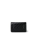 Black Caviar Quilted Wallet on Chain (WOC) Gold Hardware - Image 5