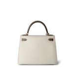 Kelly Sellier 28 Bi-Color Horseshoe (HSS) Craie/Etoupe Epsom Gold Plated A Stamp - Image 9
