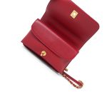 23B Red Caviar Quilted Mini Flap with Handle Flap Aged Gold Hardware - Image 4