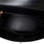 Kelly 28 Sellier Black Box Calfskin Gold Plated Y Circle Stamp - Image 14
