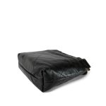 23S Shiny Black Calfskin Quilted Mini 22 Pearl Strap Bag Aged Gold Hardware - Image 9