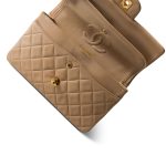 Vintage Light Beige Lambskin Quilted Classic Flap Small GHW - Image 12