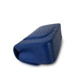 Blue Python Mini Rectangular Flap Silver Hardware - Image 7