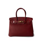 Birkin 30 Rouge Grenat Togo Gold Plated A Stamp