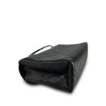 Black Calfskin Quilted Enchained Logo Single Flap Bag Aged Gold Hardware - Image 5