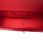 Red Lambskin Quilted Old Medium Boy Bag Aged Gold Hardware - Image 8