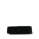 Black Velvet Mademoiselle Jumbo Single Flap Gold Hardware - Image 4