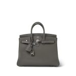 Birkin 25 Gris Meyer Togo Palladium Plated W Stamp - Image 7