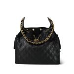 Black Caviar Quilted 25 Bag Large Aged Gold Hardware - Image 11